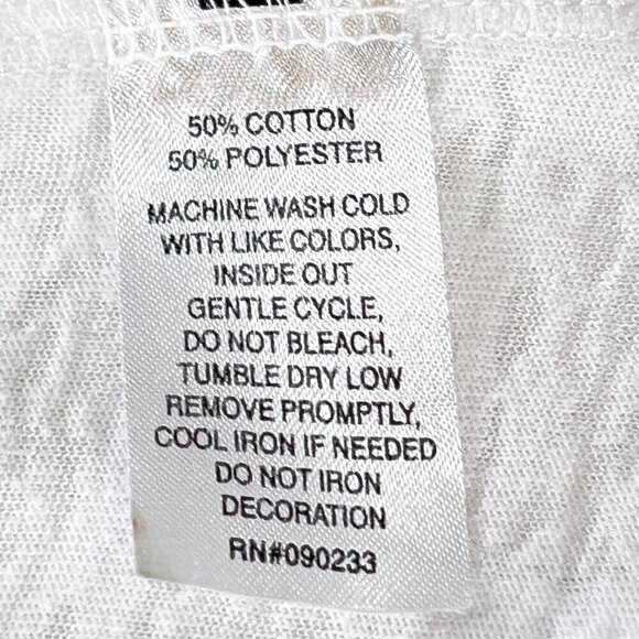 Nollie Short Sleeve Graphic Burnout Tee | White | Scoop Neck | Extra Small | Y2K - Picture 12 of 12